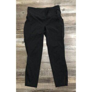 Lululemon Womens Size 12 Black Athletic Leggings with Side Pockets
